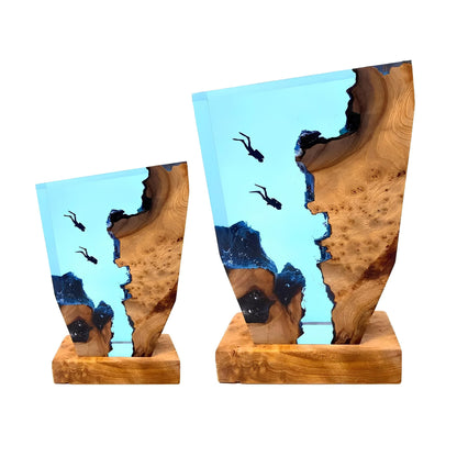 BlueAbyss – Lampe de table artistique Océan