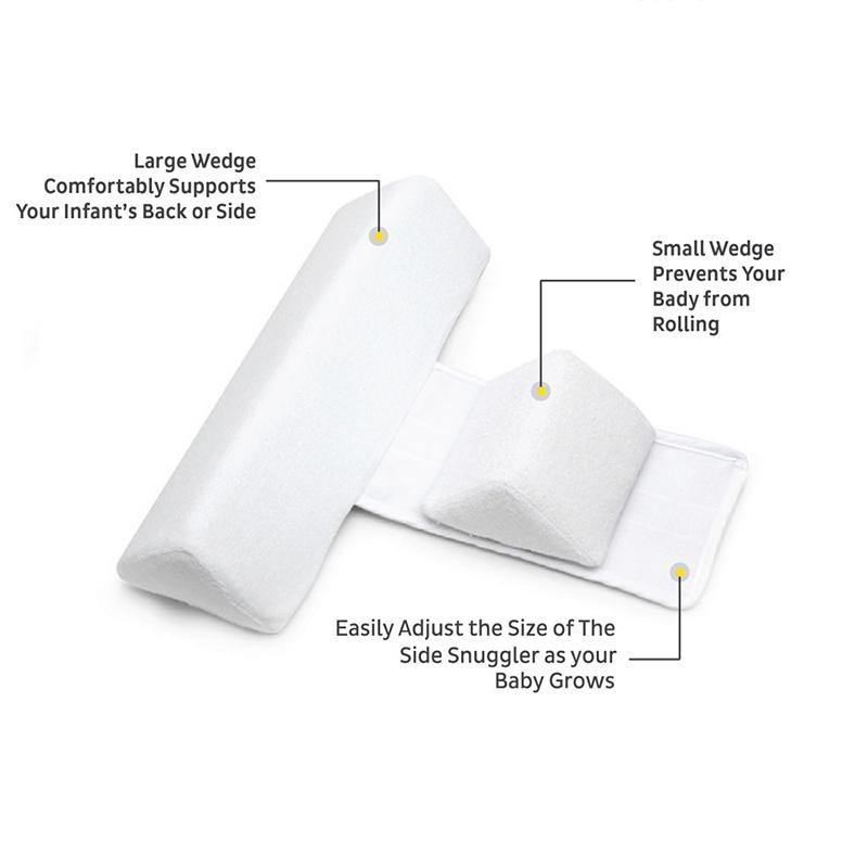 Coussin anti-roulage pour bébé réglable - Positionneur ergonomique pour dormir sur le côté pour nouveau-nés, réduit le risque de tête plate, soutien en mousse à mémoire confortable, SaferSleeper™