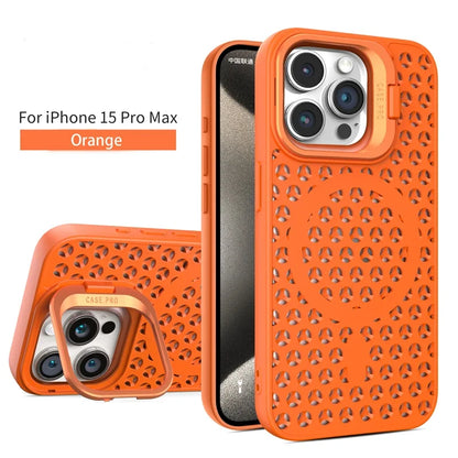 Coque en maille respirante avec dissipation thermique MagSafe pour iPhone 15 14 Plus 13 12 11 Pro Max avec support à anneau, refroidissement et charge sans fil