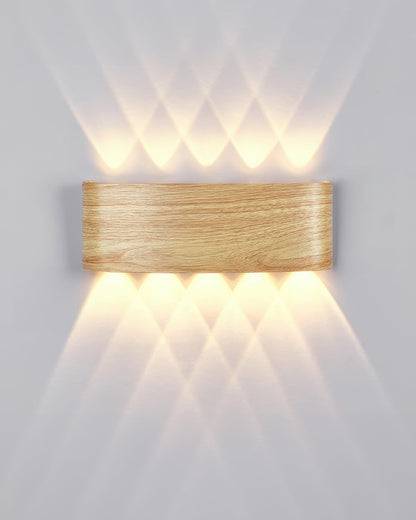 Lampe murale LED Lumina avec effet bois