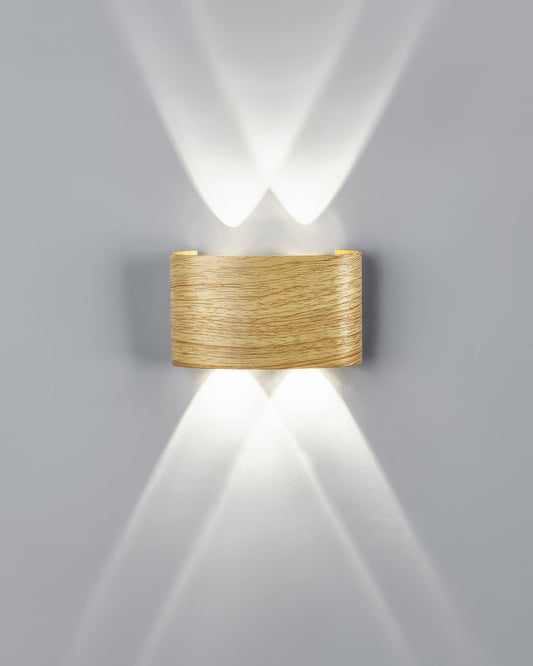 Lampe murale LED Lumina avec effet bois
