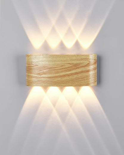 Lampe murale LED Lumina avec effet bois