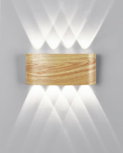 Lampe murale LED Lumina avec effet bois