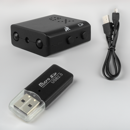 Caméra de sécurité HD compacte avec audio - Détection de mouvement et vision nocturne pour la surveillance à domicile et au bureau