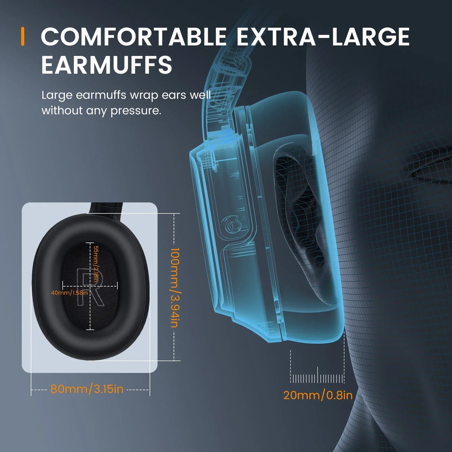 EKSA H6 Casque de jeu Bluetooth sans fil avec microphone - TWS Réduction de bruit HiFi Stéréo Casque dynamique