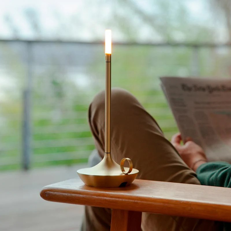 Lanterne sans fil élégante à intensité réglable - Batterie de 16 heures, rechargeable par USB Décor maison