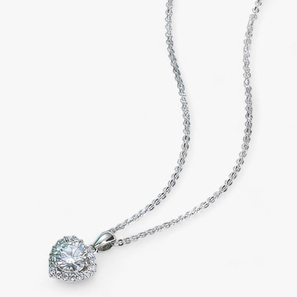 Amouria - Luxe Moissanite Pendentif en Forme de Cœur Collier