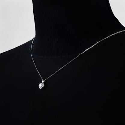 Amouria - Luxe Moissanite Pendentif en Forme de Cœur Collier