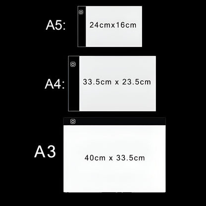 A3 A4 A5 Boîte à lumière LED de traçage