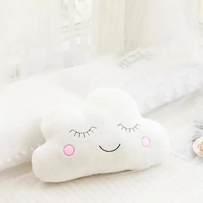 Coussin en peluche avec nuage de dessin animé