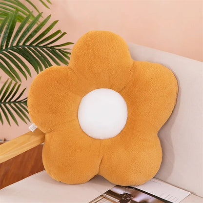 Coussin en peluche doux en forme de fleur