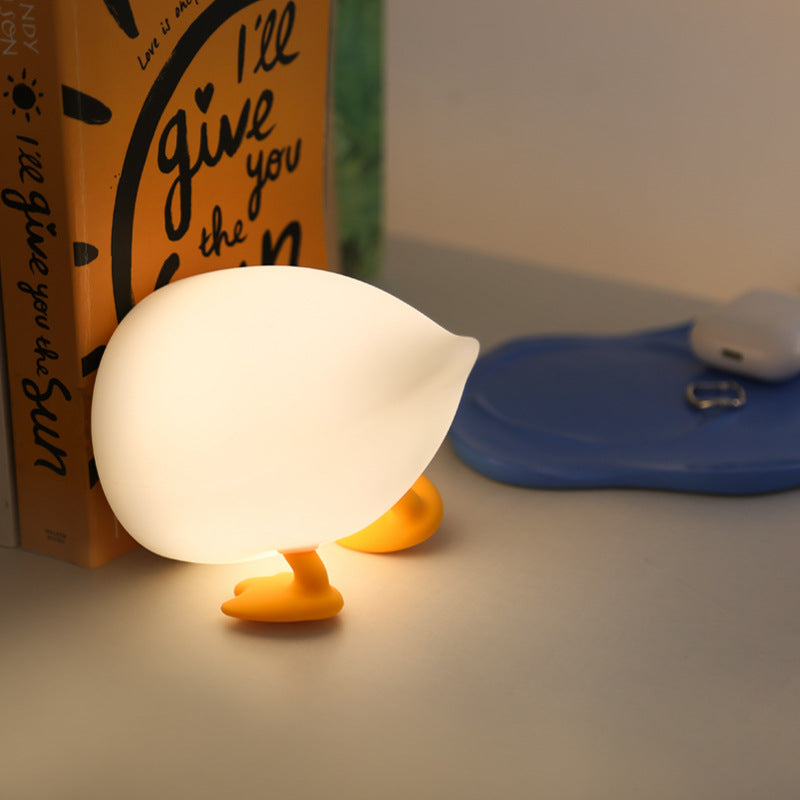 Lampe de nuit LED en silicone squishy en forme de canard - Cadeau parfait pour les enfants et les filles