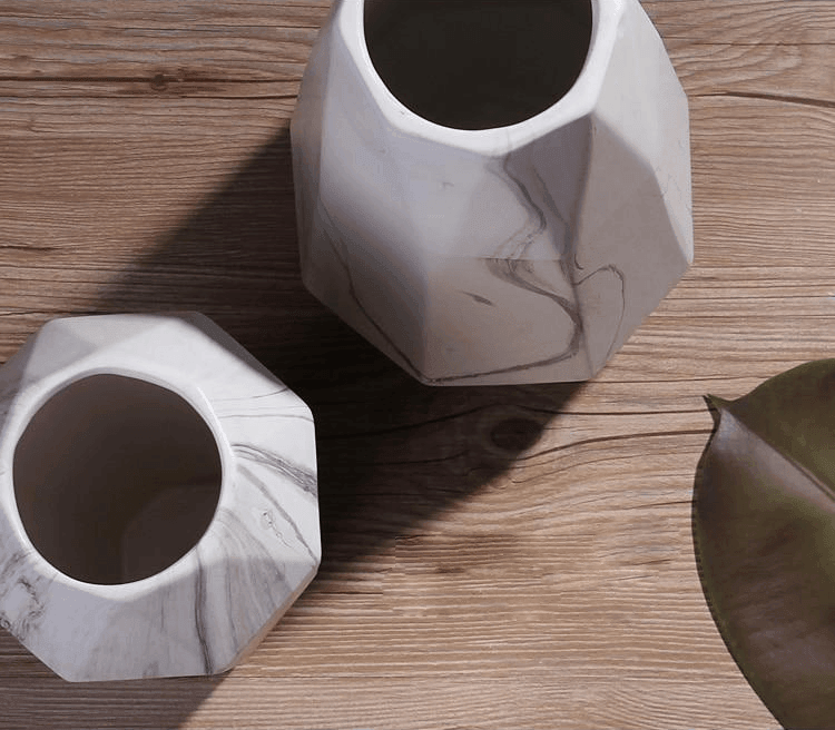 Floroux Geometric Marble Vases | Timeless Design | High Quality Decoration | Perfect for the Home