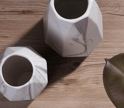 Floroux Geometric Marble Vases | Timeless Design | High Quality Decoration | Perfect for the Home