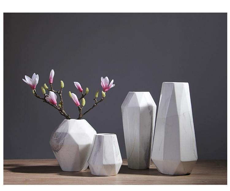 Floroux Geometric Marble Vases | Timeless Design | High Quality Decoration | Perfect for the Home