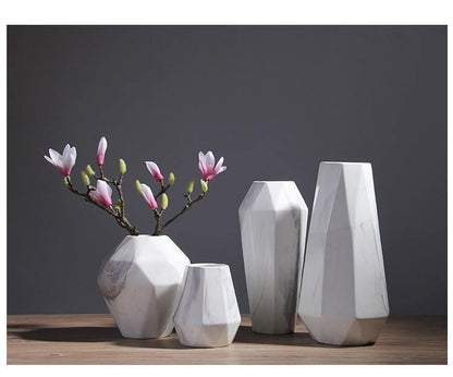 Floroux Geometric Marble Vases | Timeless Design | High Quality Decoration | Perfect for the Home