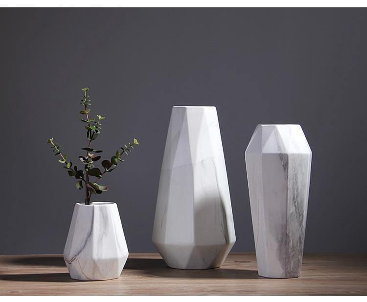 Floroux Geometric Marble Vases | Timeless Design | High Quality Decoration | Perfect for the Home