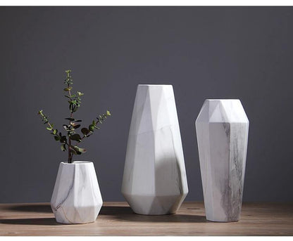 Floroux Geometric Marble Vases | Timeless Design | High Quality Decoration | Perfect for the Home