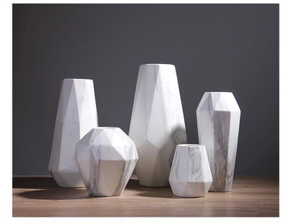 Floroux Geometric Marble Vases | Timeless Design | High Quality Decoration | Perfect for the Home