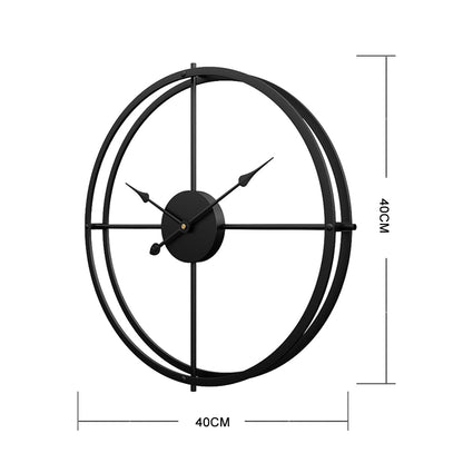 Horloge murale silencieuse en fer au design moderne