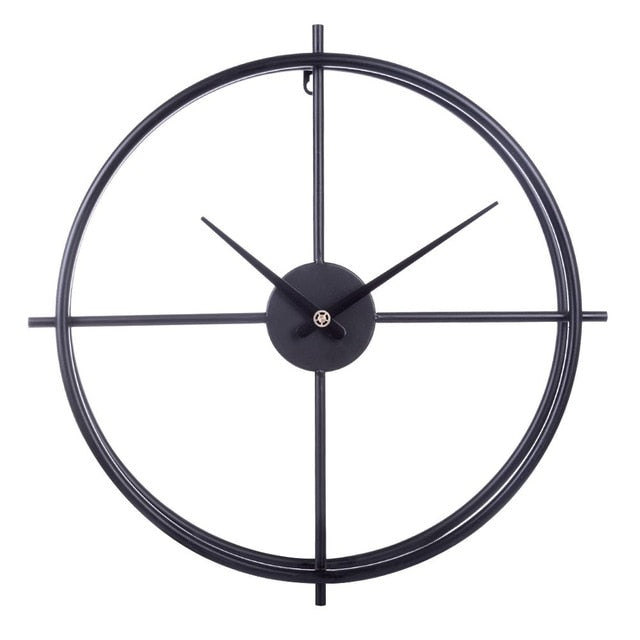 Horloge murale silencieuse en fer au design moderne