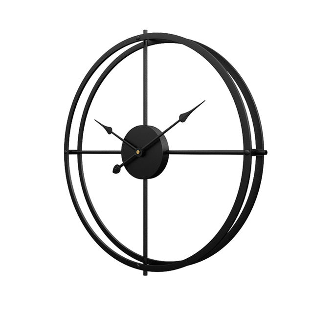 Horloge murale silencieuse en fer au design moderne