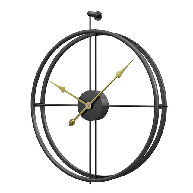 Horloge murale silencieuse en fer au design moderne