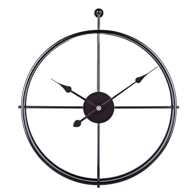 Horloge murale silencieuse en fer au design moderne
