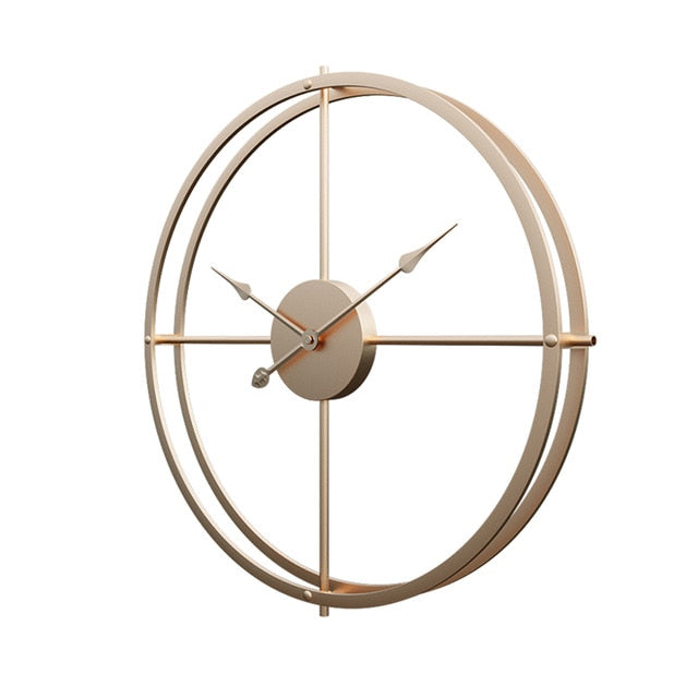 Horloge murale silencieuse en fer au design moderne