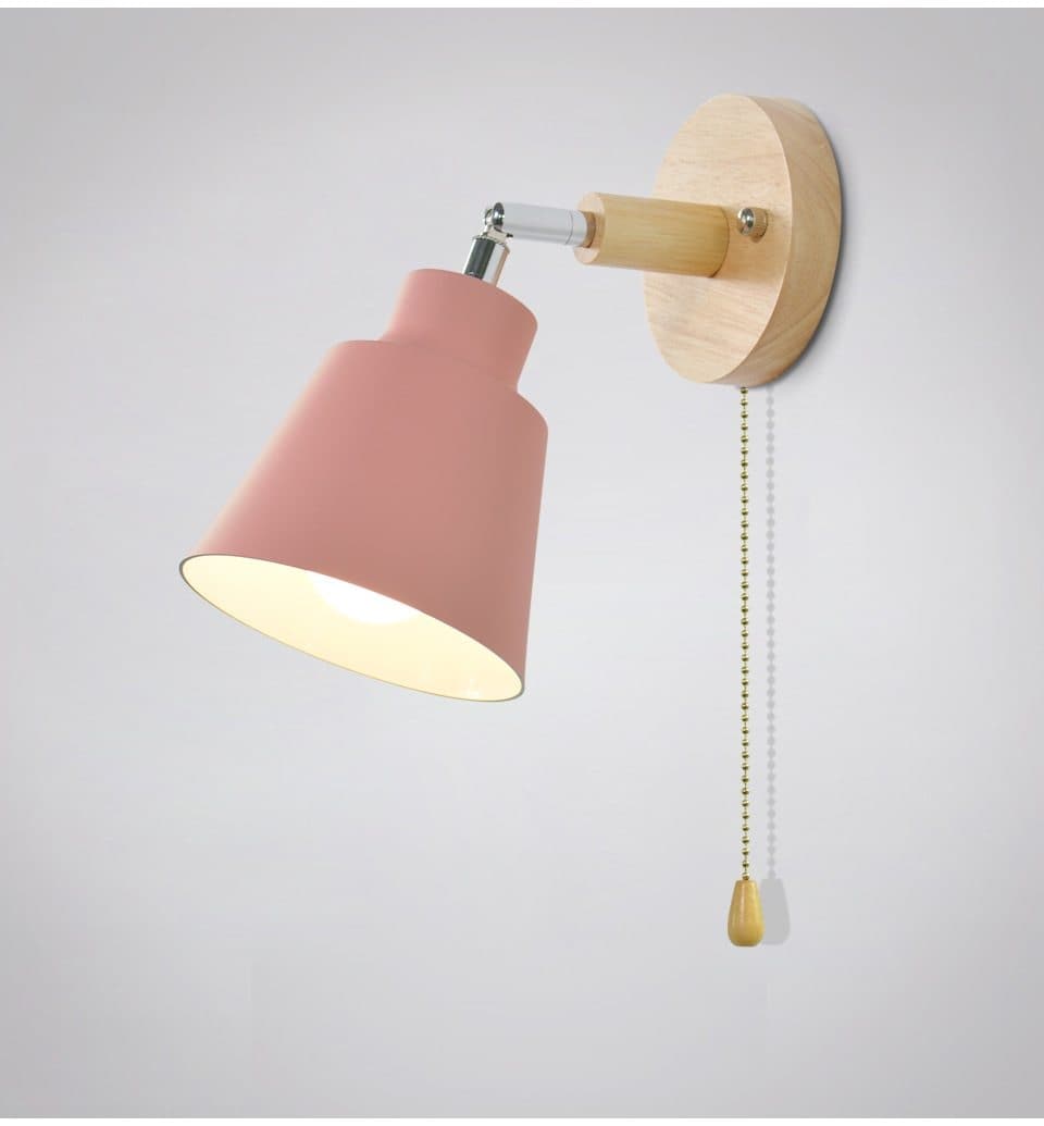Floroux - Lampe murale rotative stylée avec chaîne à tirage vintage
