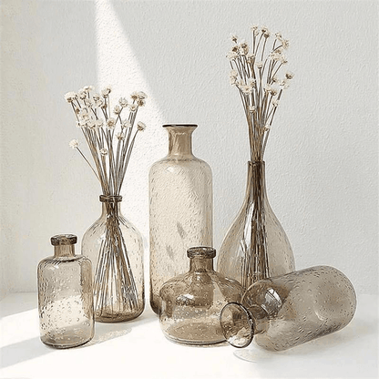 Floroux glass vase with tinted finish | Elegant decoration | Handmade design | Elegance for the home