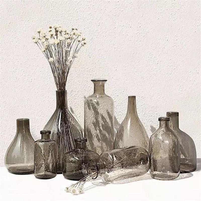 Floroux glass vase with tinted finish | Elegant decoration | Handmade design | Elegance for the home