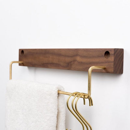 Floroux Wooden Towel Holder | Minimalist Design | Space Saving Towel Holder for Bathroom & Bedroom