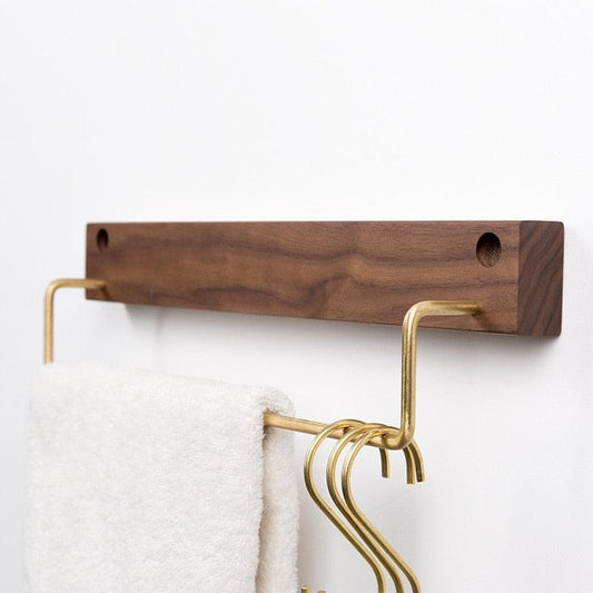 Floroux Wooden Towel Holder | Minimalist Design | Space Saving Towel Holder for Bathroom & Bedroom