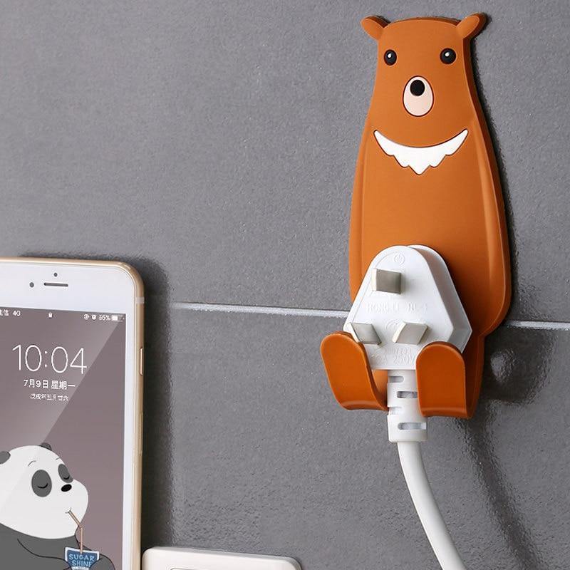 Floroux adhesive hooks in animal design | Versatile hooks for wall and refrigerator | Practical and decorative