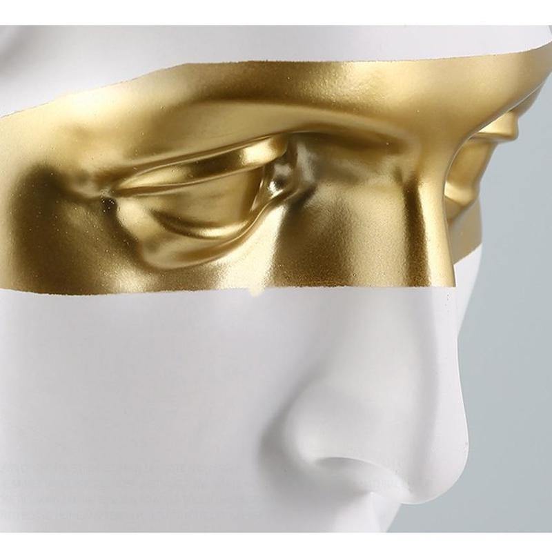 Floroux Bust with Golden Accent | Classic Sculpture | Exclusive Home Decor