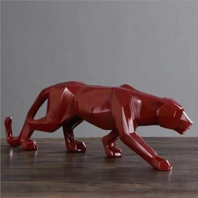 Floroux Sculpture géométrique | Figure de panthère moderne | Décoration élégante pour la maison et le bureau