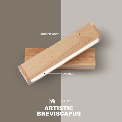 Floroux Design Lampe de chevet en bois murale rotative
