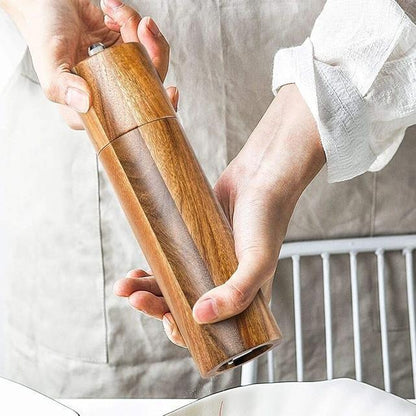 Acacia Wood Salt and Pepper Mills Floroux | Precise Grinding | Elegant Design | High-Quality Craftsmanship