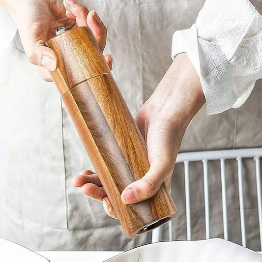 Acacia Wood Salt and Pepper Mills Floroux | Precise Grinding | Elegant Design | High-Quality Craftsmanship