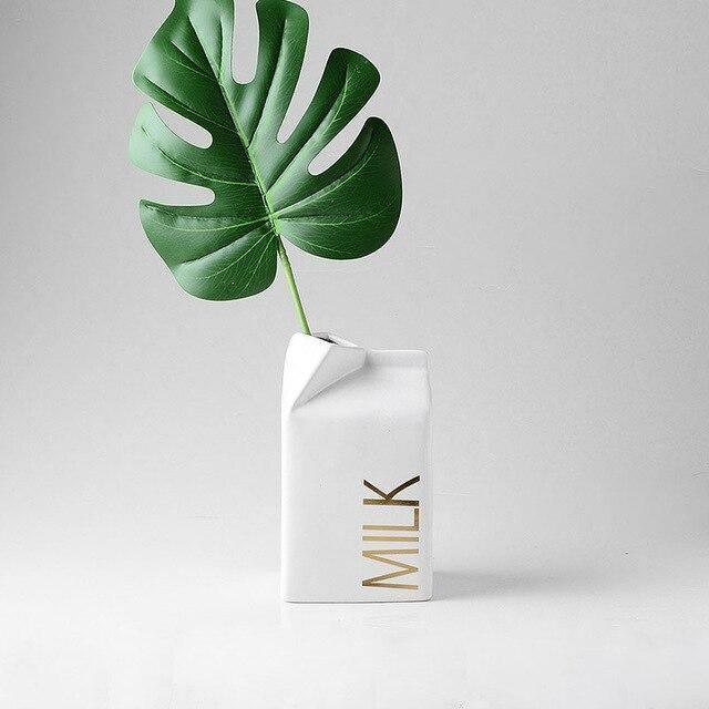 Floroux Ceramic Decorative Vase | Milky Elegance | Interior Decoration
