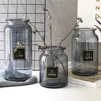 Floroux Gray Table Vase | Minimalist Design | Home and Office Decoration