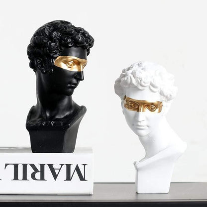 Floroux Bust with Golden Accent | Classic Sculpture | Exclusive Home Decor