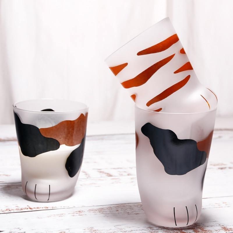 Floroux Design Pattes de Chat Verres | Jolis Verres à Boire pour la Maison | Décoration & Fonction