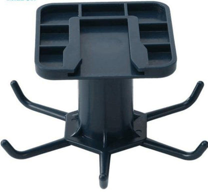 Floroux Rotating Kitchen Utensil Holder | 6 Hook Organizer | Space Saving Under Cabinet Storage