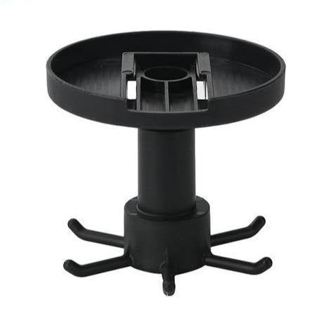 Floroux Rotating Kitchen Utensil Holder | 6 Hook Organizer | Space Saving Under Cabinet Storage