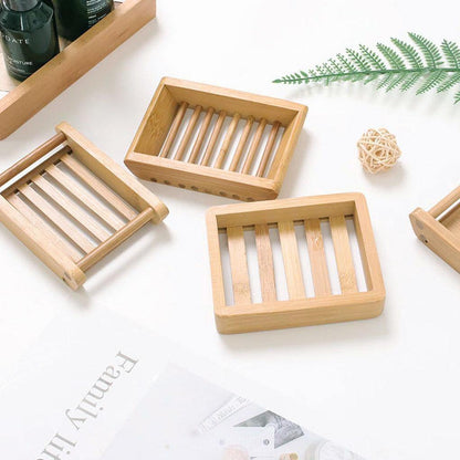 Floroux Bamboo Soap Dish | Durable Storage | Non-Slip Design | Ideal for Bathrooms