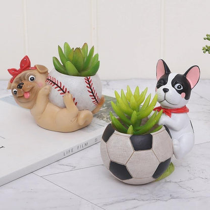 Floroux Aktiv Chien Pot de Fleurs | Accessoire déco élégant | Parfait pour les succulentes