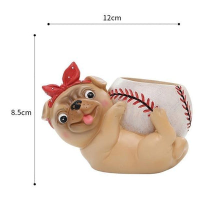 Floroux Aktiv Chien Pot de Fleurs | Accessoire déco élégant | Parfait pour les succulentes