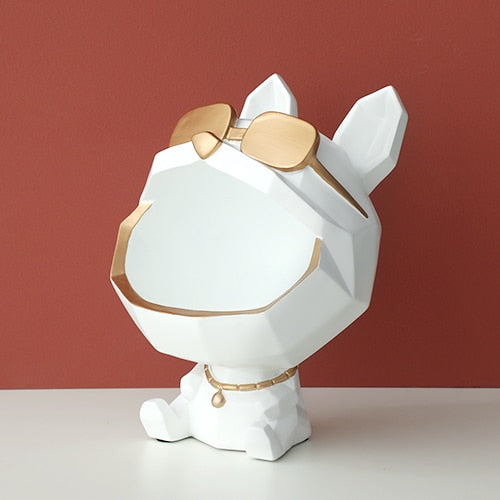 Floroux Figurine de chien Boîte de rangement multifonctionnelle